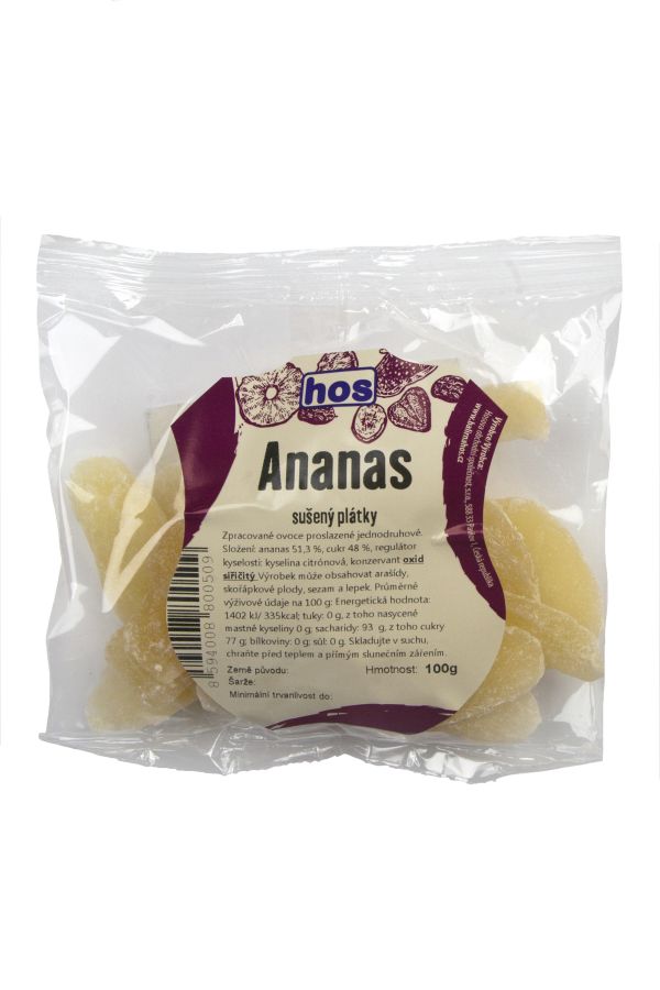 Ananas sušený plátky 100 g