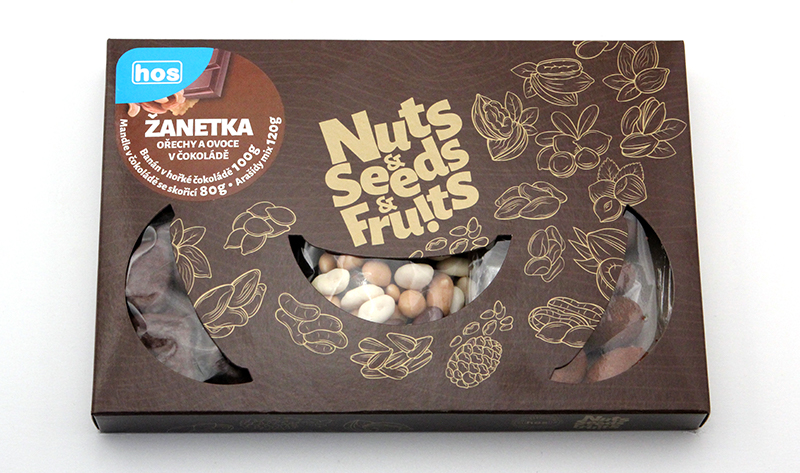 Krabička Žanetka – ořechy a ovoce v č. 300 g HOS