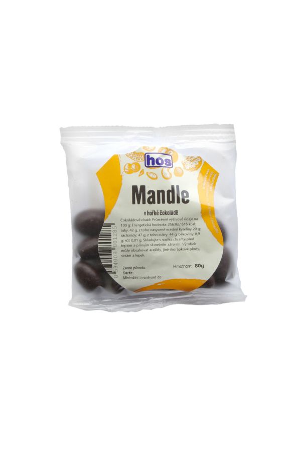 Mandle v hořké čokoládě 80 g