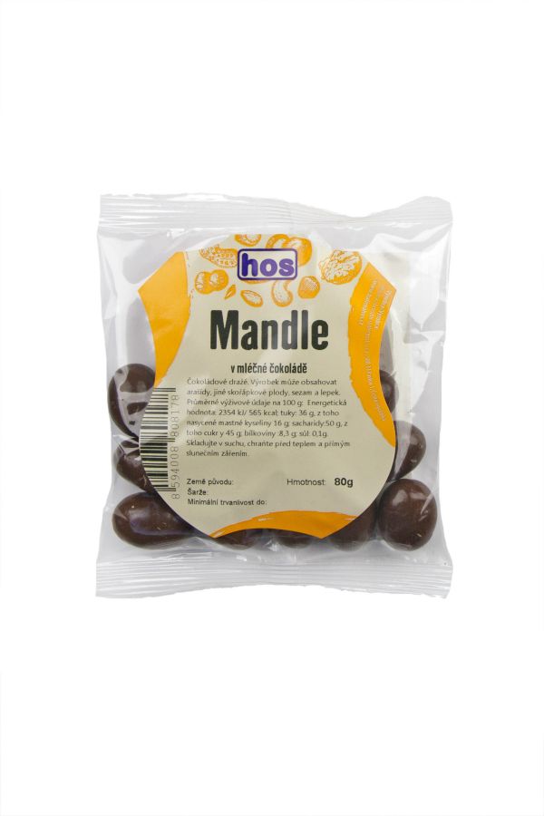 Mandle v mléčné čokoládě 80 g