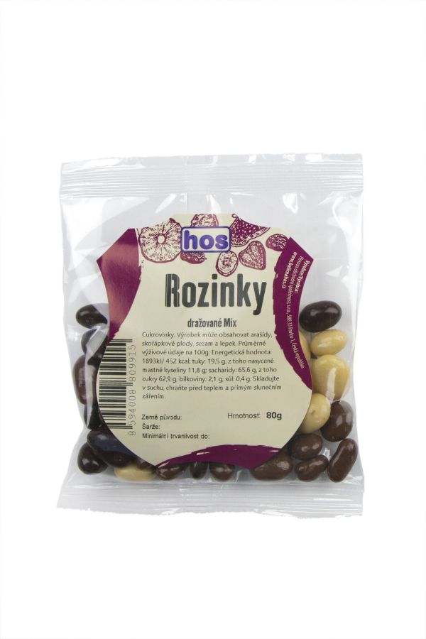 Rozinky dražované mix 80 g